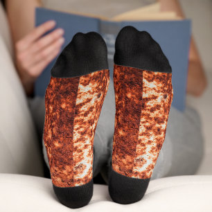 Chaussette Grunge rouille texture