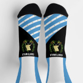 Chaussette Guatemala Chaussettes, drapeau du Guatemala couleu (Haut)