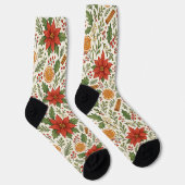 Chaussette Gui de botanique Motif d'art floral classique (Droite)