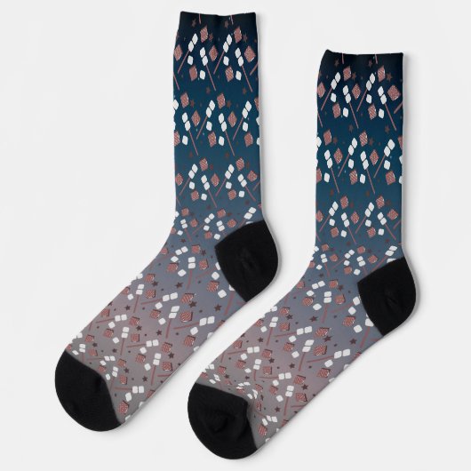 Chaussette Guimauves pour s'mores de camping Biscuits Feu de  (Gauche)