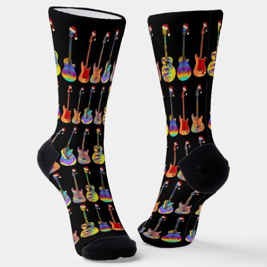 Chaussette Guitares Noël Adolescent Coloré (Angulaire)