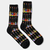 Chaussette Guitares Noël Adolescent Coloré (Droite)
