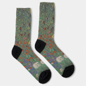 Chaussette Gustav Klimt - Jardin de ferme avec des fleurs de  (Droite)