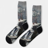 Chaussette Gustave Caillebotte - Toits dans la neige (Gauche)