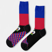 Chaussette Haïti Chaussettes, drapeau haïtien couleurs / spor (Gauche)