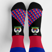 Chaussette Haïti Chaussettes, drapeau haïtien couleurs / spor (Haut)