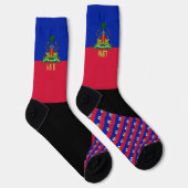 Chaussette Haïti Chaussettes, drapeau haïtien couleurs / spor (Droite)