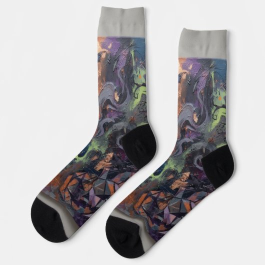 Chaussette Halloween Abstrait (Gauche)