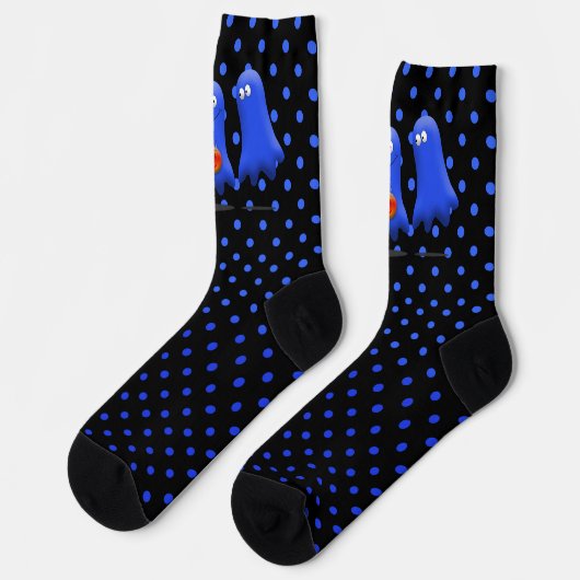 Chaussette Halloween Blue Man Ghosts (Gauche)