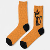 Chaussette Halloween/chat/citrouille/automne (Gauche)