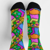 Chaussette Halloween des boutons et de la patchwork (Haut)