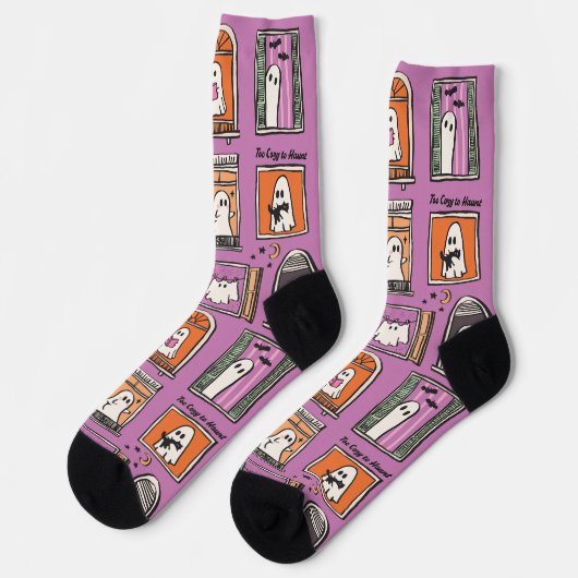 Chaussette Halloween fantôme mignon (Gauche)