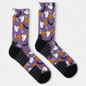 Chaussette Halloween Ghost Bats Citrouille crâne (Droite)