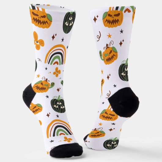 Chaussette Halloween Motif éffrayant Boho (Angulaire)