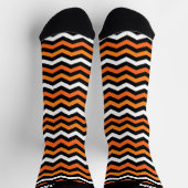 Chaussette Halloween Orange et Noir Dénudé (Haut)