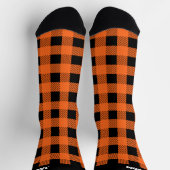 Chaussette Halloween Orange et Noir Rayé (Haut)