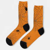 Chaussette Halloween Spider Web Orange Party (Gauche)