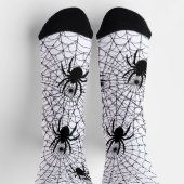 Chaussette Halloween Spiders and Spiderwebs Creepy Pattern (Haut)