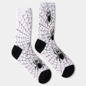 Chaussette Halloween Spiders and Spiderwebs Creepy Pattern (Droite)