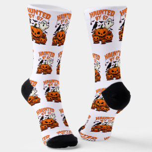 Chaussette Hanté par 67 Drôle de Fantôme et Citrouille Hallow