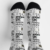 Chaussette Hanukkah Socks "Hanukkah Says" (Haut)