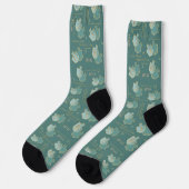 Chaussette Hanukkah Socks "Teal Dreidels" (Gauche)