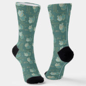 Chaussette Hanukkah Socks "Teal Dreidels" (Angulaire)