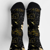 Chaussette Happy New Year 2026 Seamless Pattern (Haut)