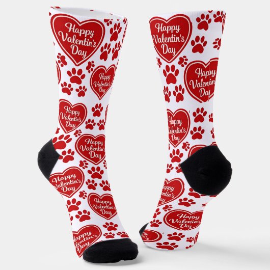 Chaussette Happy Valentine’s Day Cat Lover Socks (Angulaire)