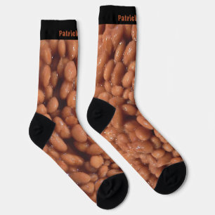 Chaussette Haricots Baked Beans Cadeau Drôle avec Nom Personn