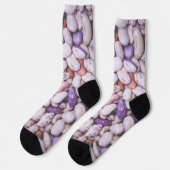 Chaussette Haricots cool blancs et violets brillants (Gauche)
