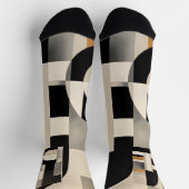 Chaussette Harmonie dans les nuances : Composition abstraite  (Haut)
