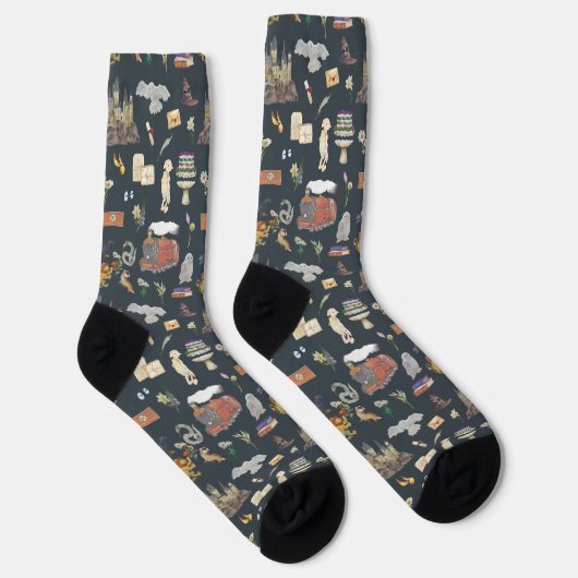 Chaussette HARRY POTTER™ | Motif icônes (Droite)