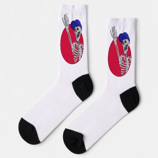 Chaussette Hé les amis Squelette cool et drôle (Gauche)