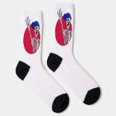 Chaussette Hé les amis Squelette cool et drôle (Droite)