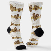 Chaussette heart, with leopard  (Angulaire)