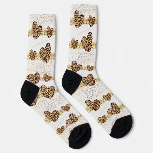 Chaussette heart, with leopard  (Droite)