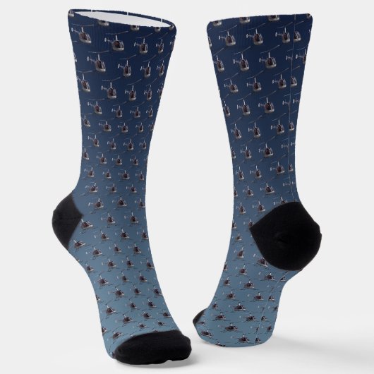 Chaussette Helicopter Socks Flying Helicopter Socks Customize (Angulaire)