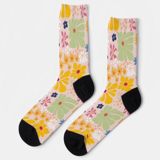 Chaussette Henri Matisse Floral Inspired Seamless Pattern (Gauche)