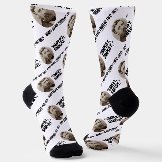 Chaussette Henry David Thoreau Simplifier la soumission (Angulaire)