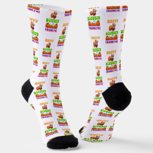 Chaussette Heureux Bénis Et Reconnaissant (Angulaire)