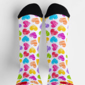 Chaussette Heureux Valentines Fille Vibrant Doodled Hearts No (Haut)