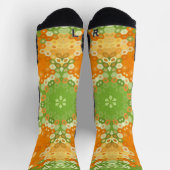 Chaussette Hex Mandala Green et Orange (Haut)