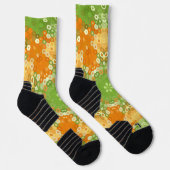 Chaussette Hex Mandala Green et Orange (Droite)