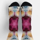 Chaussette Hex Mandala Orange rose et bleu (Haut)