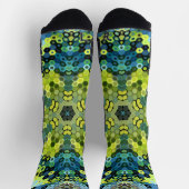 Chaussette Hex Mandala Vert et Bleu (Haut)