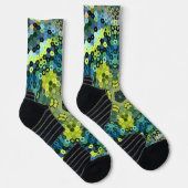 Chaussette Hex Mandala Vert et Bleu (Droite)