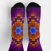 Chaussette Hex Mandala violet orange et bleu (Haut)