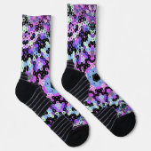 Chaussette Hex Mandala violet rose et bleu (Droite)