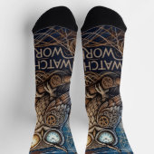 Chaussette Hibou abstrait créatif de minuit (Haut)